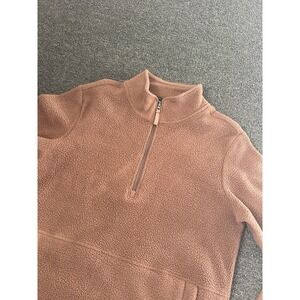 Free Fly Bamboo Sherpa Fleece 1/4 Zip Pullover Mustang/Brown Mens Large Outdoors